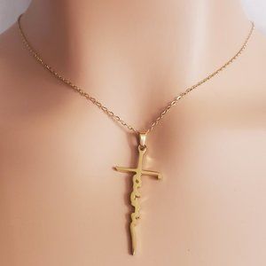 Faith Gold Necklace